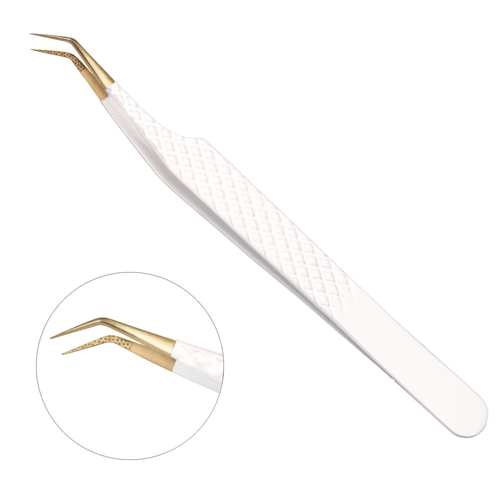 Fiber Tip Eyelash Extensions Tweezers Multifunctional - N35